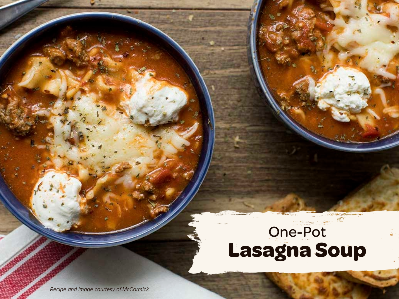 One-Pot Lasagna Soup